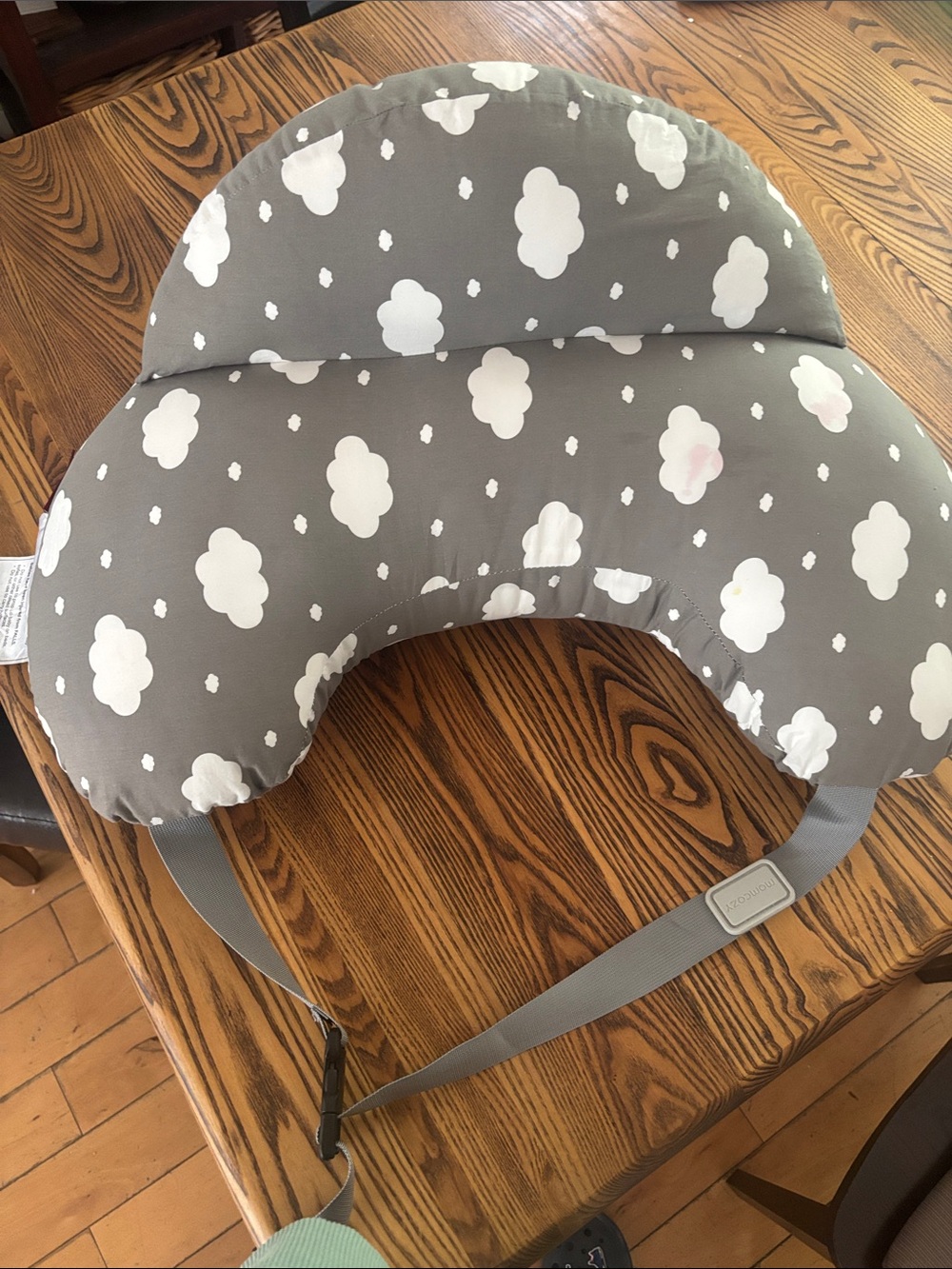 Momcozy  Cloud Print Nursing Pillow - Gray